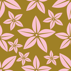 seamless pattern with daisies and bees