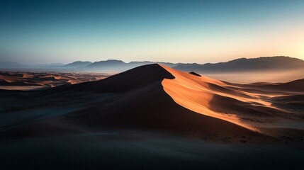 Fototapeta premium Majestic Desert Sunrise Golden Dunes Scenic Landscape African Safari
