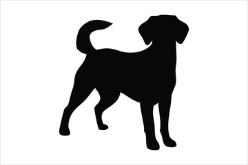 dog silhouette, dog Vector illustration, dog icon