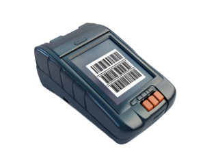 Barcode scanner, white isolate background