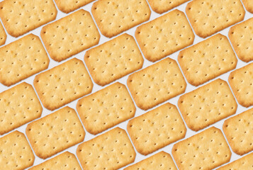 Natural cracker and cookies background and texture