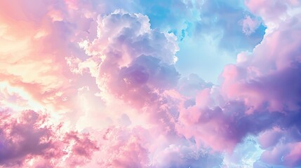 Multicolored Clouds Fill the Sky Creating a Stunning Display of Chaos at Sunset