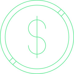 Currency icon single vector illustration