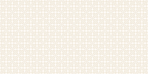 Golden minimal seamless pattern. Luxury gold outline vector geometric floral ornament. Abstract background texture with small flower silhouettes, leaves, thin lines. Repeated modern linear design