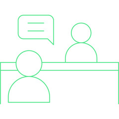 Interview icon single vector illustration