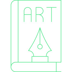 Art Book icon single vector illustration