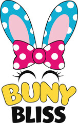 t-shirt design with cartoon bunny vector art 