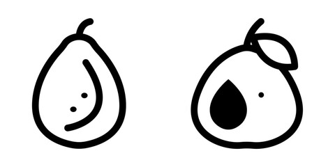 Sweet Guava Icon Set – Vector Design Symbols