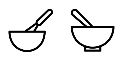 Essential Mixing Bowl Icon Set – Vector Design Symbols