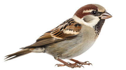 Charming sparrow bird in close-up natural habitat wildlife photography detailed view avian beauty