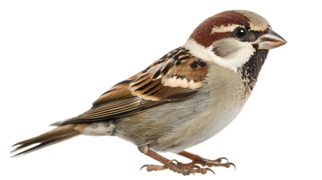 Charming sparrow bird in close-up natural habitat wildlife photography detailed view avian beauty
