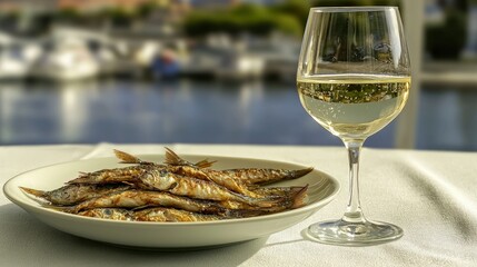 Grilled Sardines  White Wine  Summer Meal  Seafood