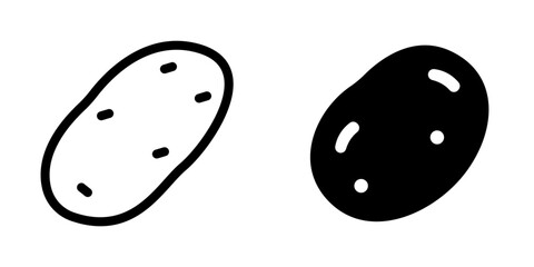 Nutritious Potato Icon Set – Vector Design Symbols