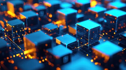 Innovative technology showcase digital space gigapixel images futuristic environment close-up view data visualization