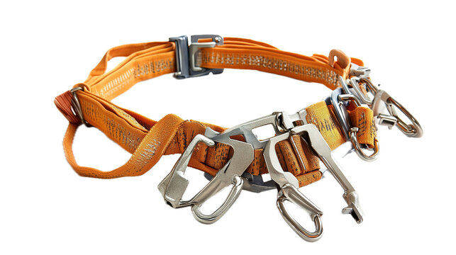 Climbing gear preparation outdoor adventure equipment showcase natural environment close-up view safety and performance concepts