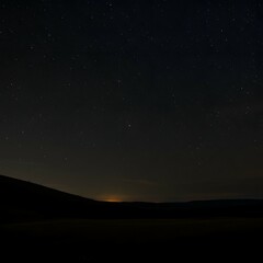 Mystical New Moon Night Sky Illuminated by Subtle Starlight.