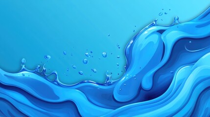 Abstract Blue Water Wave