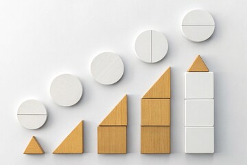 abstract geometric shapes representing financial data and market trends