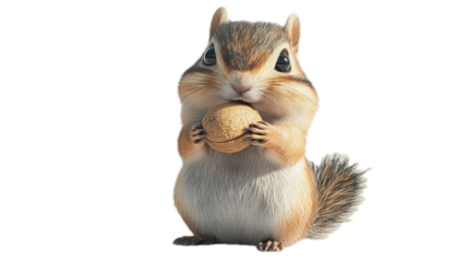 Cute squirrel holding nut forest clearing nature photography sunny environment close-up view wildlife concept for seo impact