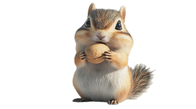 Cute squirrel holding nut forest clearing nature photography sunny environment close-up view wildlife concept for seo impact