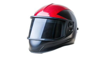 Exciting racing action motorcycle helmet showcase high-tech sports gear studio environment close-up perspective safety and performance insights
