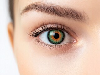 Obraz premium Close-up view of a captivating eye studio photography soft lighting perspective gigapixelhqscale concept