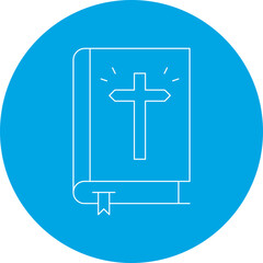 Fototapeta premium Bible icon single vector illustration