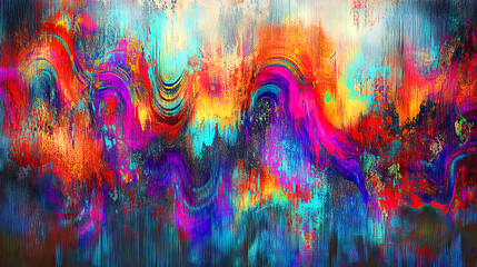 Fototapeta premium Vibrant Abstract Color Waves