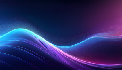 Fototapeta premium abstract grainy gradient wave with blue purple glow and subtle noise texture on a dark backdrop