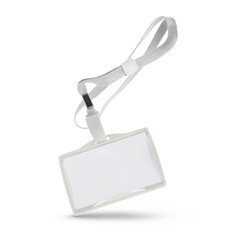Blank badge in air on white background. Mockup for design