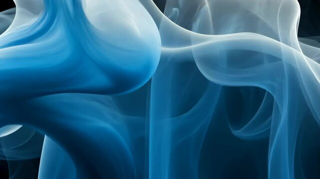 Abstract Smoke Patterns on Black Background