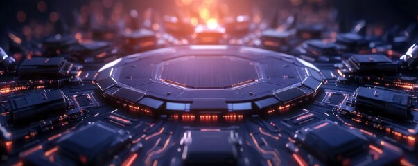 Explore the future of collaboration with this image depicting multicultural professionals connecting on a video call within a high-tech virtual workspace This innovative setting facilitates seamless