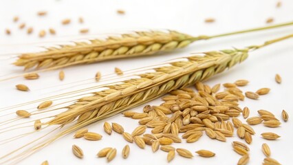 Wheat Stalks and Grains