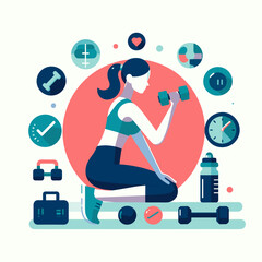 An empowering visual of women in fitness programs at ladies-only gyms, focusing on strength and camaraderie. Ideal for fitness centers and personal trainers.