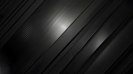 Obraz premium Black background with diagonal light rays and metallic accents for luxury branding 