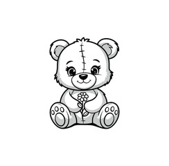 Black and White Panda Vector Illustration