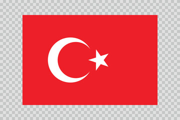 Flag of Turkey. Turkish national symbol in official colors. Template icon. Abstract vector background.