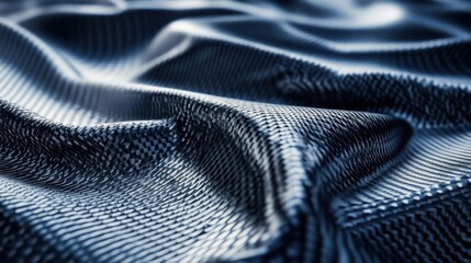 Abstract Blue Carbon Fiber Texture