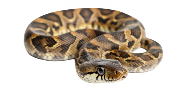 A snake isolated on a transparent background