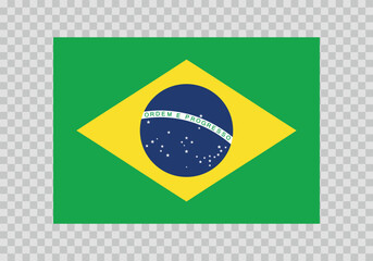 Obraz premium Flag of Brazil. Brazilian national symbol in official colors. Template icon. Abstract vector background.
