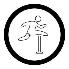 No Hurdle Race Running Icon