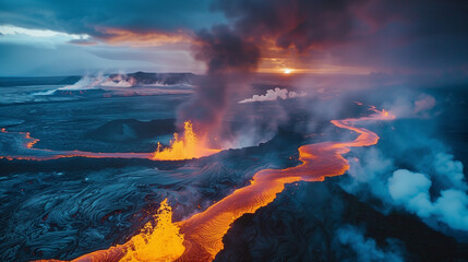 fire burning in the sky