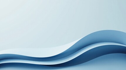 Obraz premium Serene Blue Abstract Waves A Minimalist Design for Elegant Presentations and Modern Backgrounds