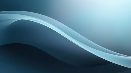 Obraz premium Soft blue waves create a serene atmosphere in this abstract design at dawn
