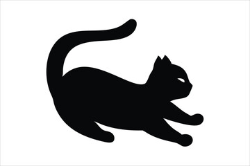 cat silhouette, cat vector, icon
