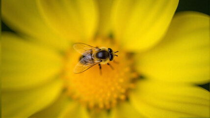 bee on yellow flower