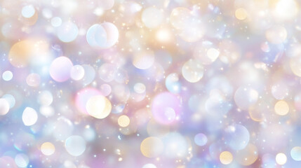 Obraz premium Abstract pastel purple bokeh lights in dreamy festive background