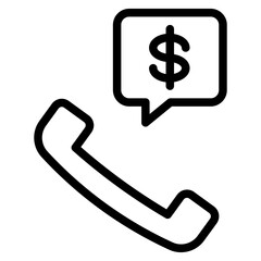 mobile call investment icon