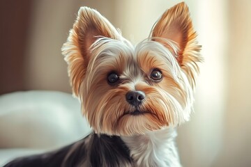 Portrait of a cute Yorkshire Terrier puppy