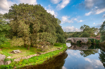 Fototapeta premium Zas is a Spanish municipality belonging to the province of La Coruña and the Tierra de Soneira region, in the autonomous community of Galicia.